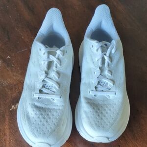 Hoka Clifton 9 White Running Shoes